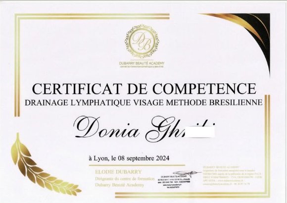 Certificat Drainage Lymphatique